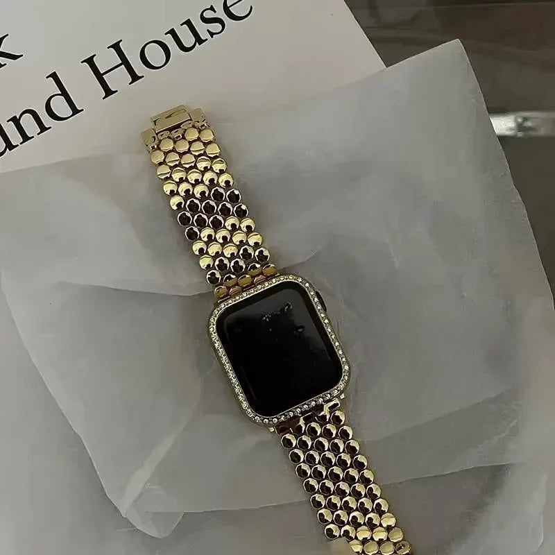Stainless steel replacement Apple Watch band - women's gold