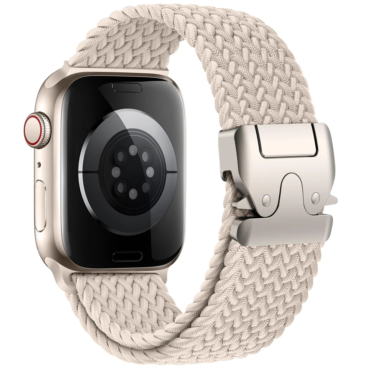 Apple Watch replacement band in beige paracord