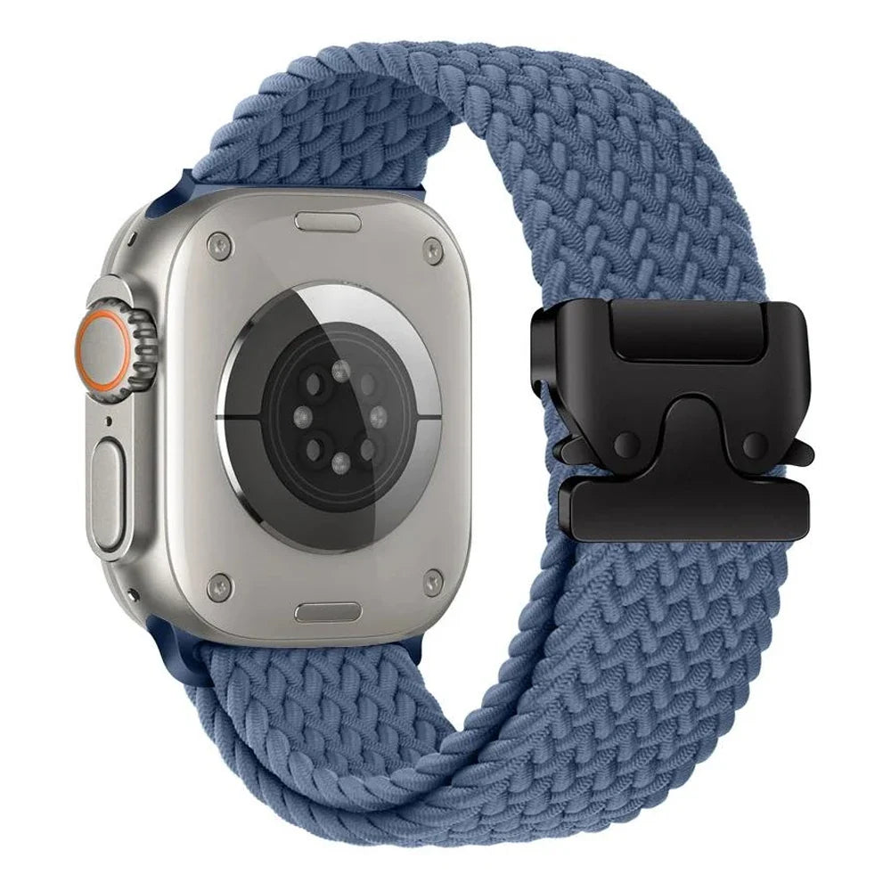Apple Watch replacement band in blue paracord
