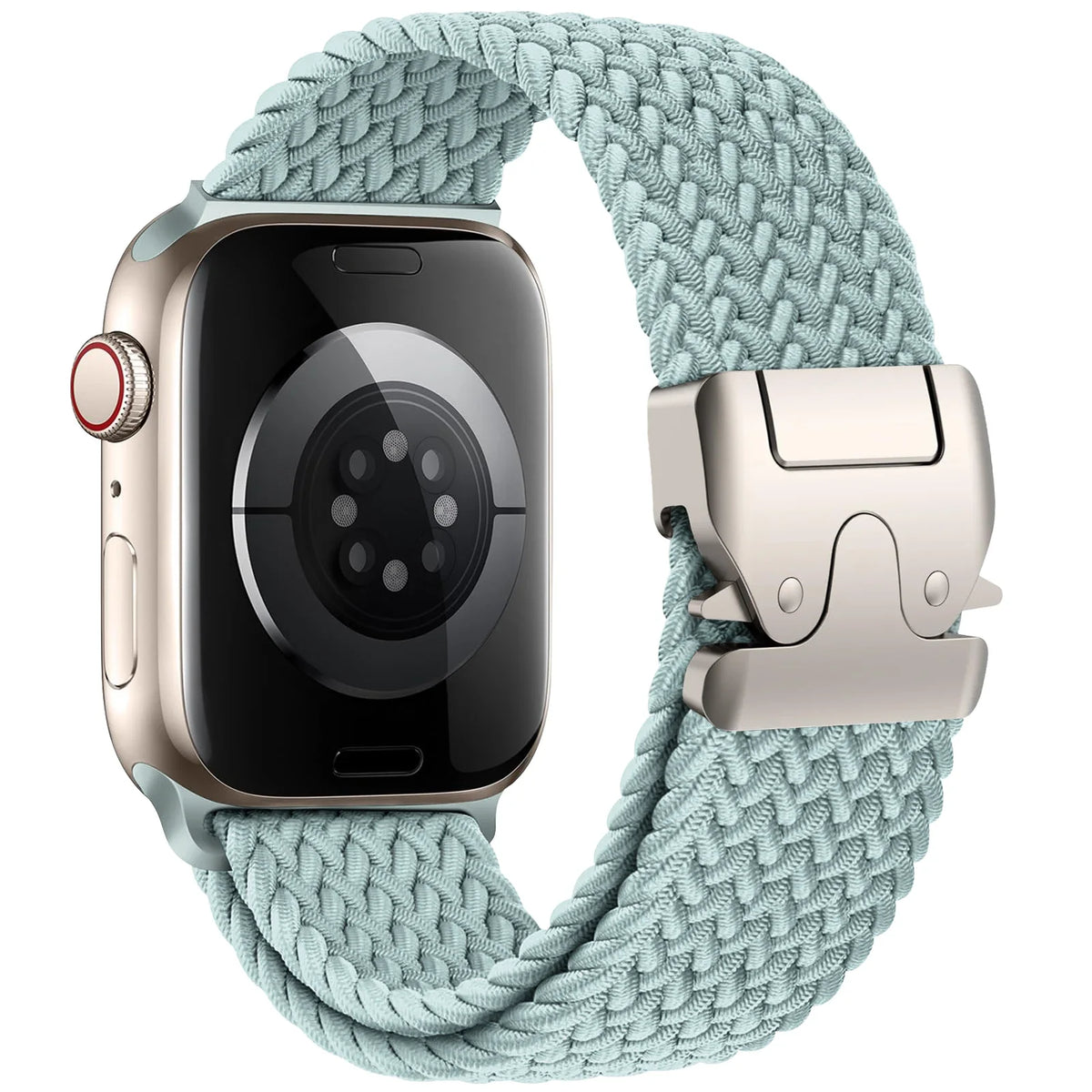 Apple Watch replacement band in cyan paracord