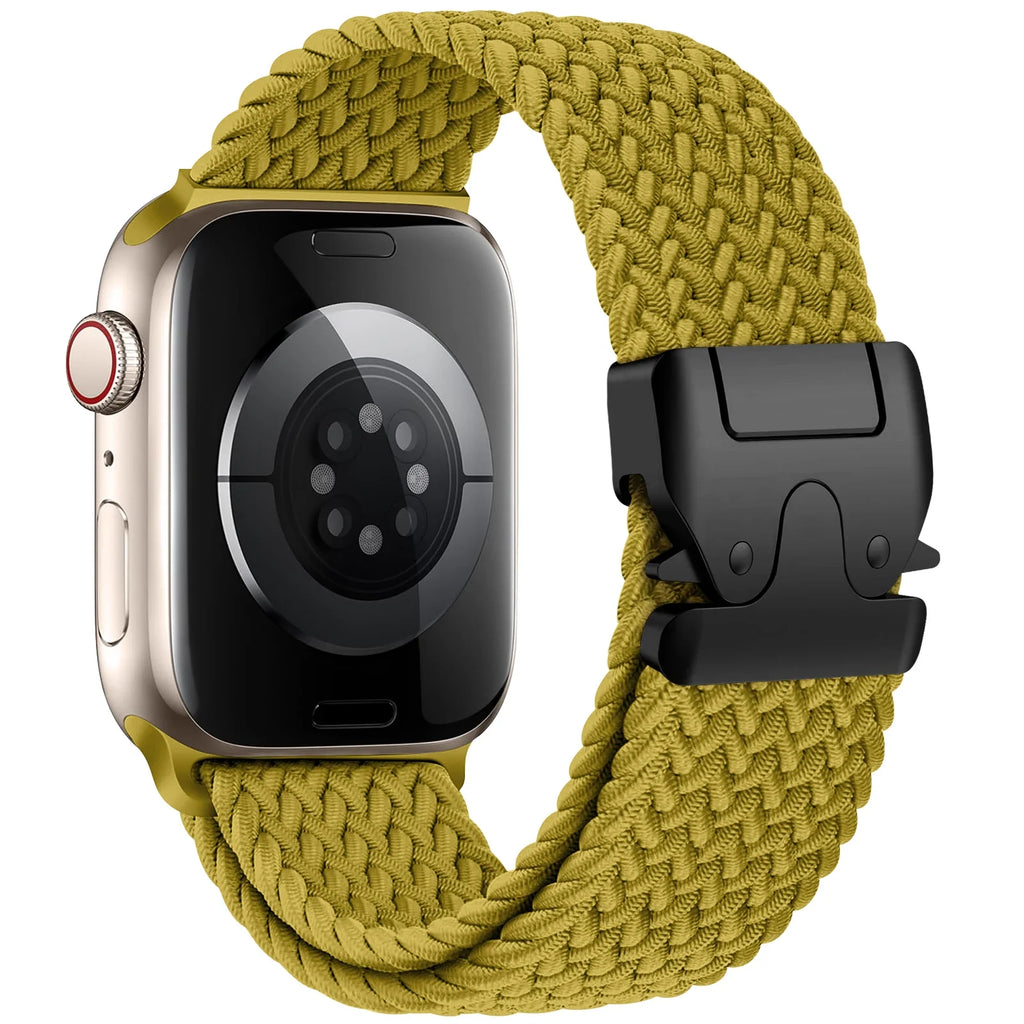 Apple Watch replacement band in yellow paracord