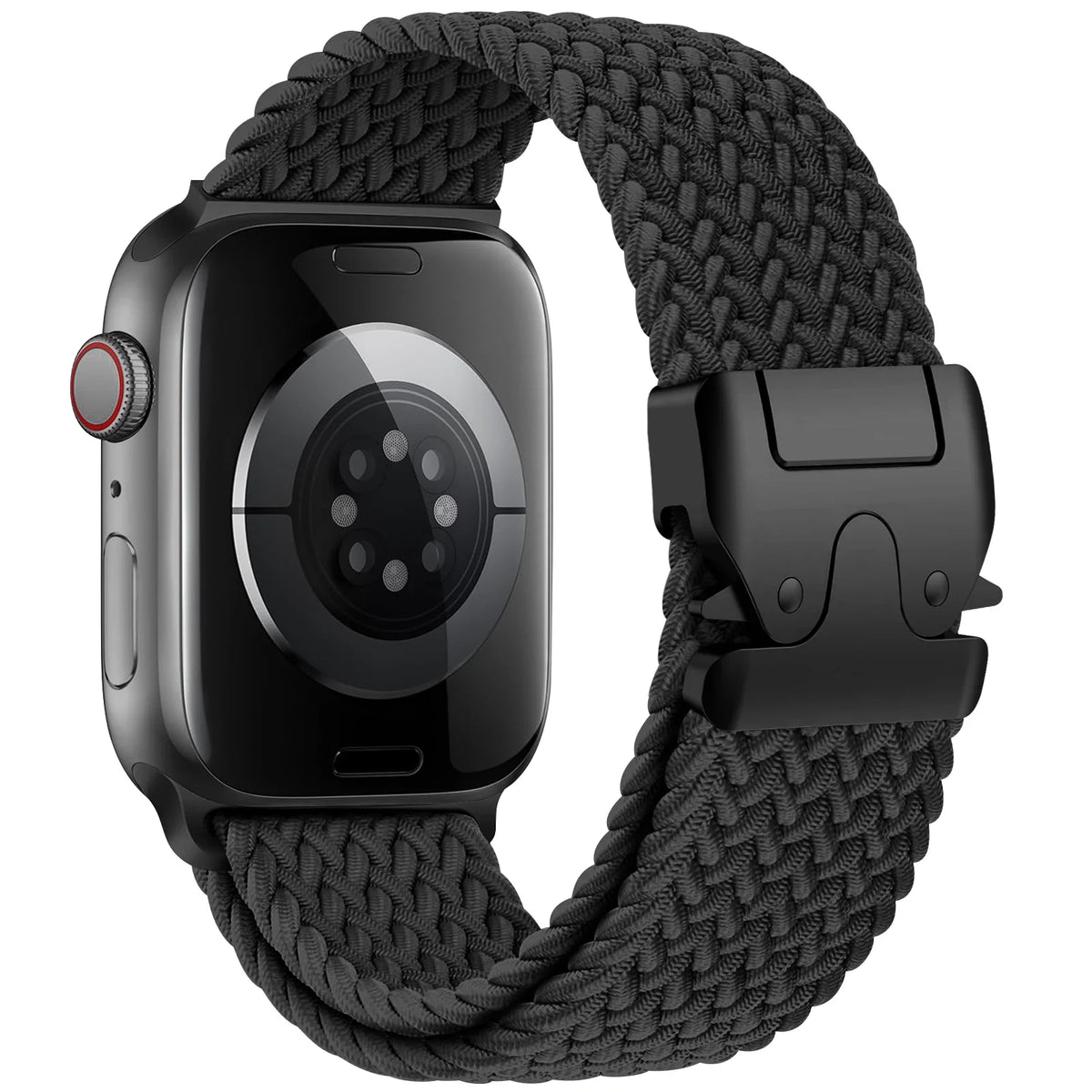 Apple Watch replacement band in black paracord