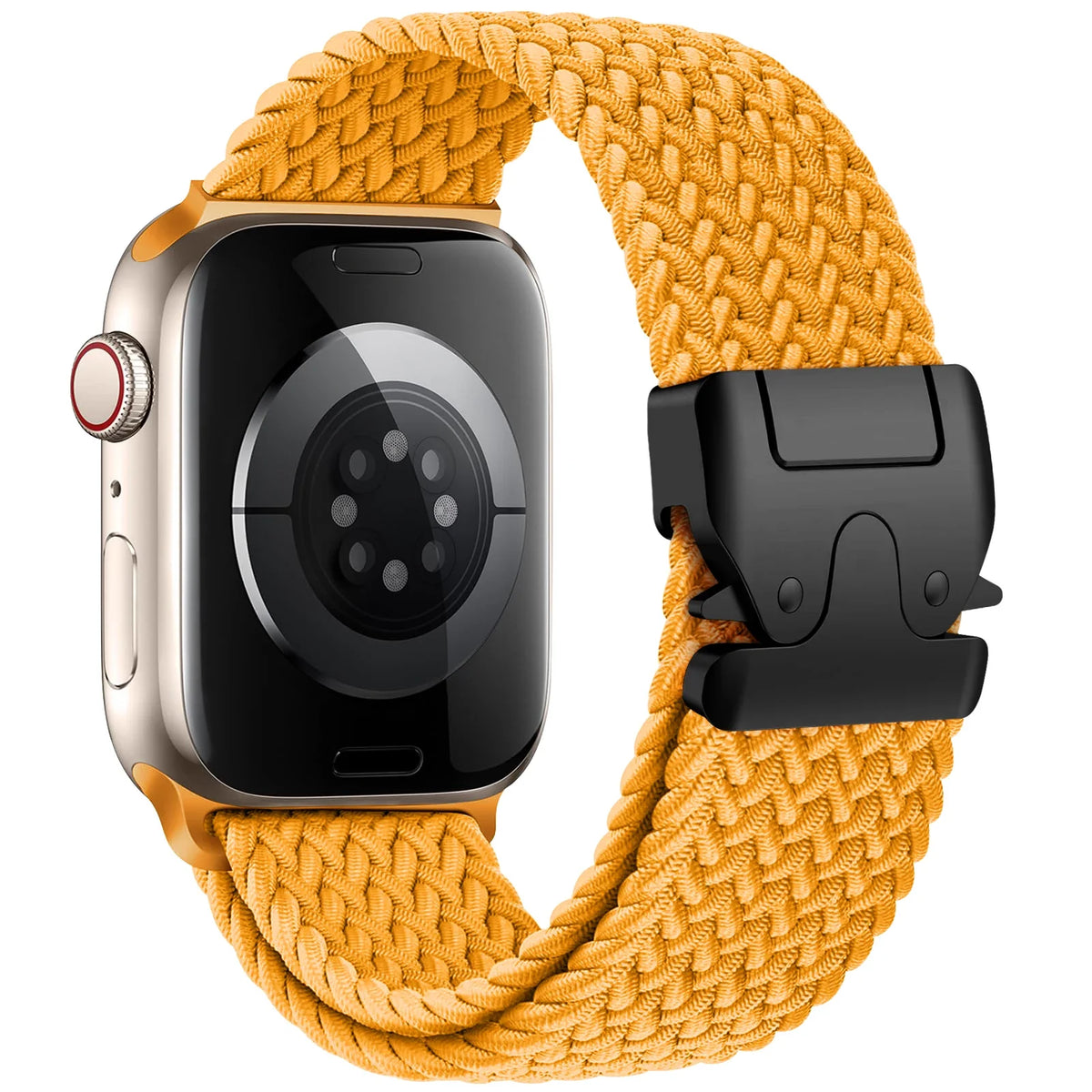 Apple Watch replacement band in yellow paracord