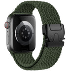 Apple Watch replacement band in green paracord