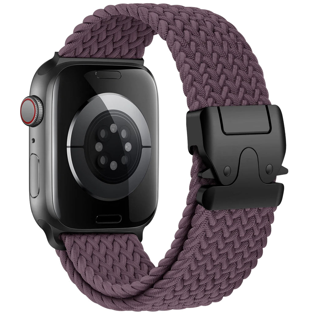 Apple Watch replacement band in purple paracord