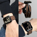 Replacement strap for Apple Watch in brown leather