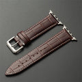 Replacement band for Apple Watch in brown leather and steel