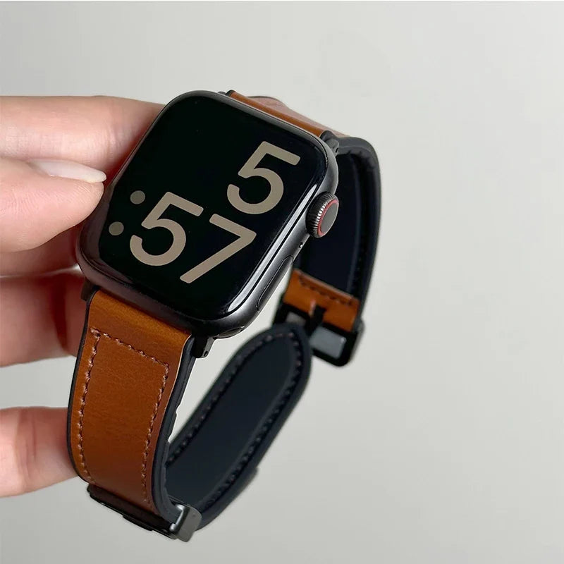 Replacement strap for Apple Watch in leather