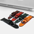 Replacement Apple Watch band in distressed leather