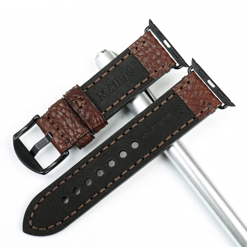 Replacement Apple Watch band in distressed leather