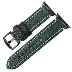 Replacement Apple Watch band in green distressed leather