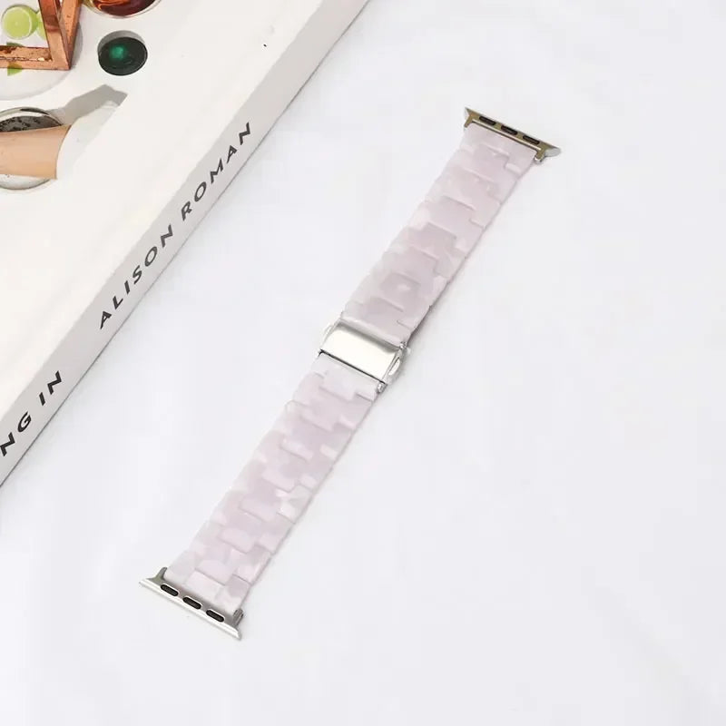 Replacement Apple Watch band in white resin