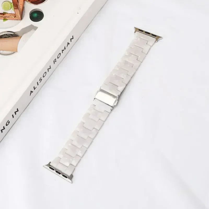 Replacement Apple Watch band in white resin