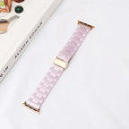 Replacement Apple Watch band in purple resin