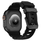 Thick black silicone replacement band for Apple Watch