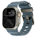 Thick blue silicone replacement band for Apple Watch