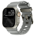 Thick gray silicone replacement band for Apple Watch