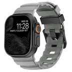 Thick gray silicone replacement band for Apple Watch