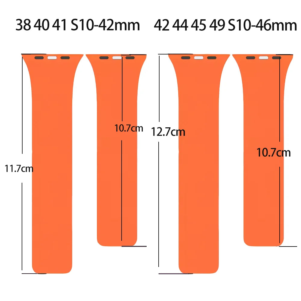 Magnetic silicone replacement band for Apple Watch