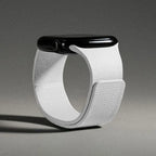 Magnetic silicone replacement band for Apple Watch in white