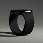 Magnetic silicone replacement band for Apple Watch in black