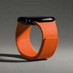 Magnetic silicone replacement band for Apple Watch in orange