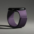 Magnetic silicone replacement band for Apple Watch in purple