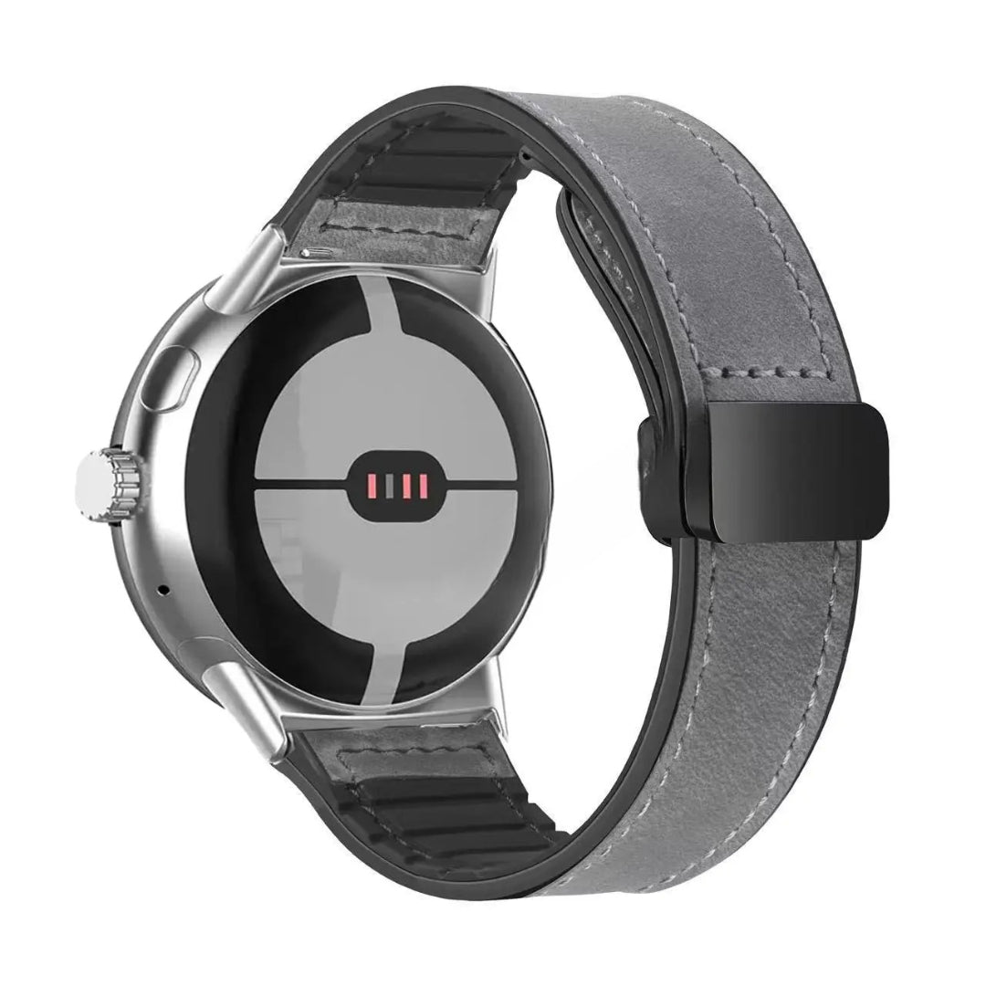 Replacement band for Google Pixel Watch in gray leather