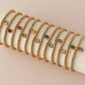 Gold-plated bracelet with birthstone for women January