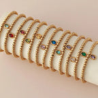 Gold-plated bracelet with birthstone for women January