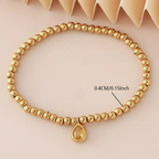 Gold-plated bracelet with birthstone for women