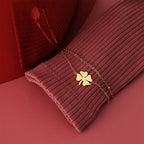 Double Bracelet with 4-Leaf Clover gold