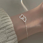 Double Heart Lucky Charm Bracelet