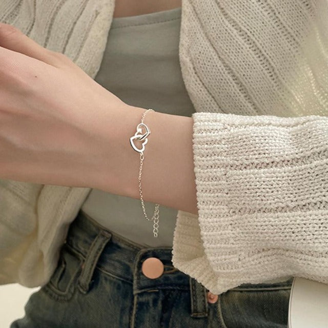 Double Heart Good Luck Bracelet