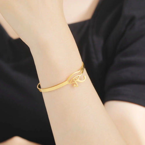 Ancient Egypt Bracelet With Eye of Horus gold