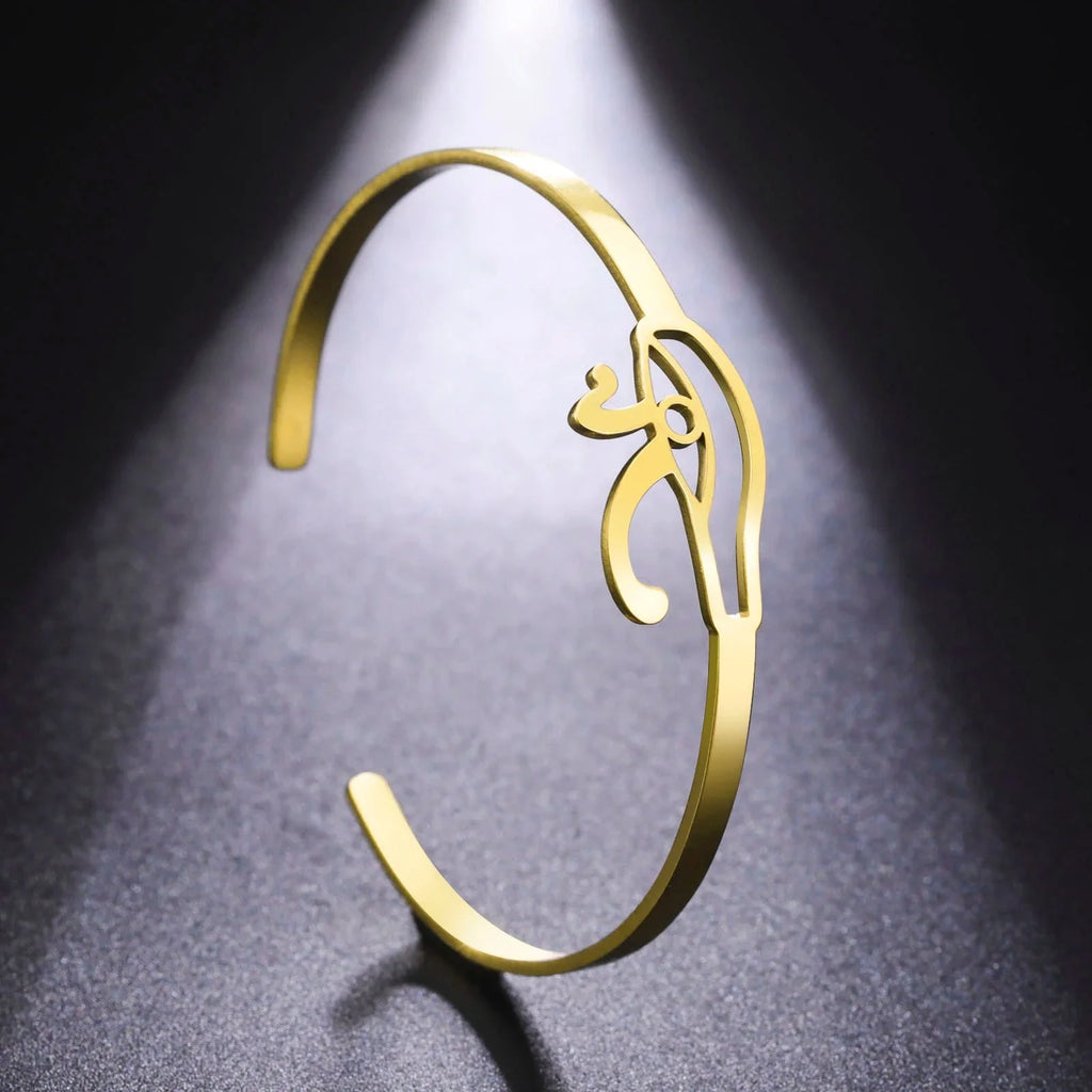 Ancient Egypt Bracelet With Eye of Horus gold