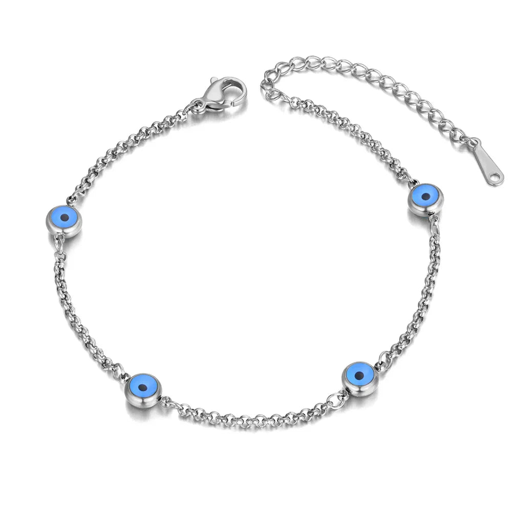Elegant Bracelet Against the Turkish Evil Eye silver