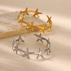 Elegant Bracelet Shells Starfish and Scallop Starfish Silver