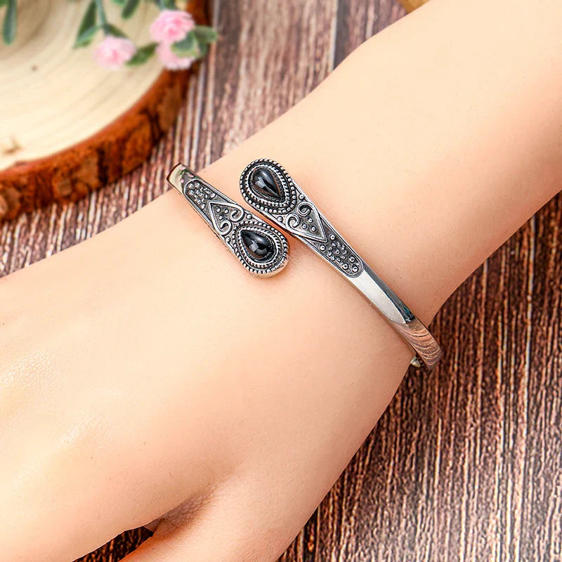 Elegant Black Ethnic Style Bracelet