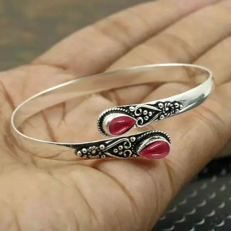 Elegant Red Ethnic Style Bracelet