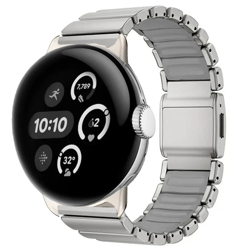 Stainless steel band for Google Pixel Watch 3, 4, 45mm silver