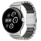 Stainless steel band for Google Pixel Watch 3, 4, 45mm silver and black