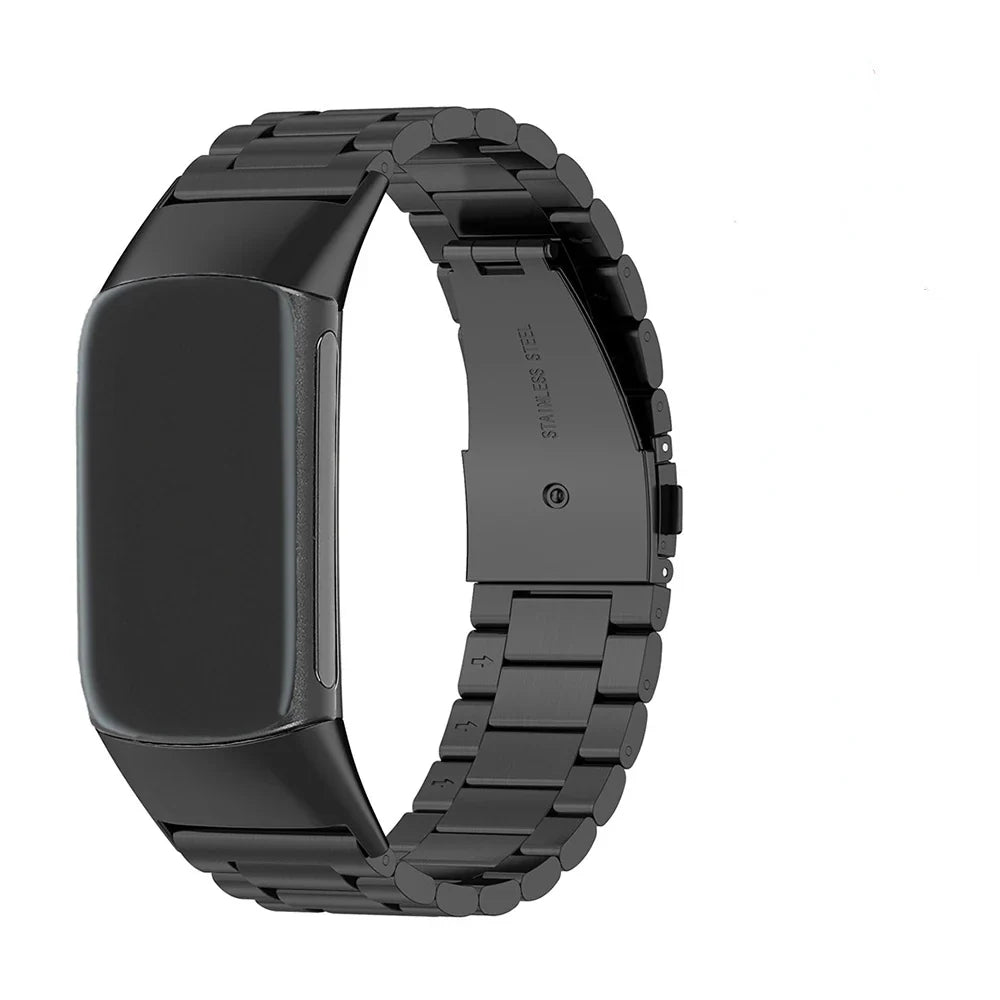 Stainless steel watch band for Fitbit Charge 5, Charge 6 black
