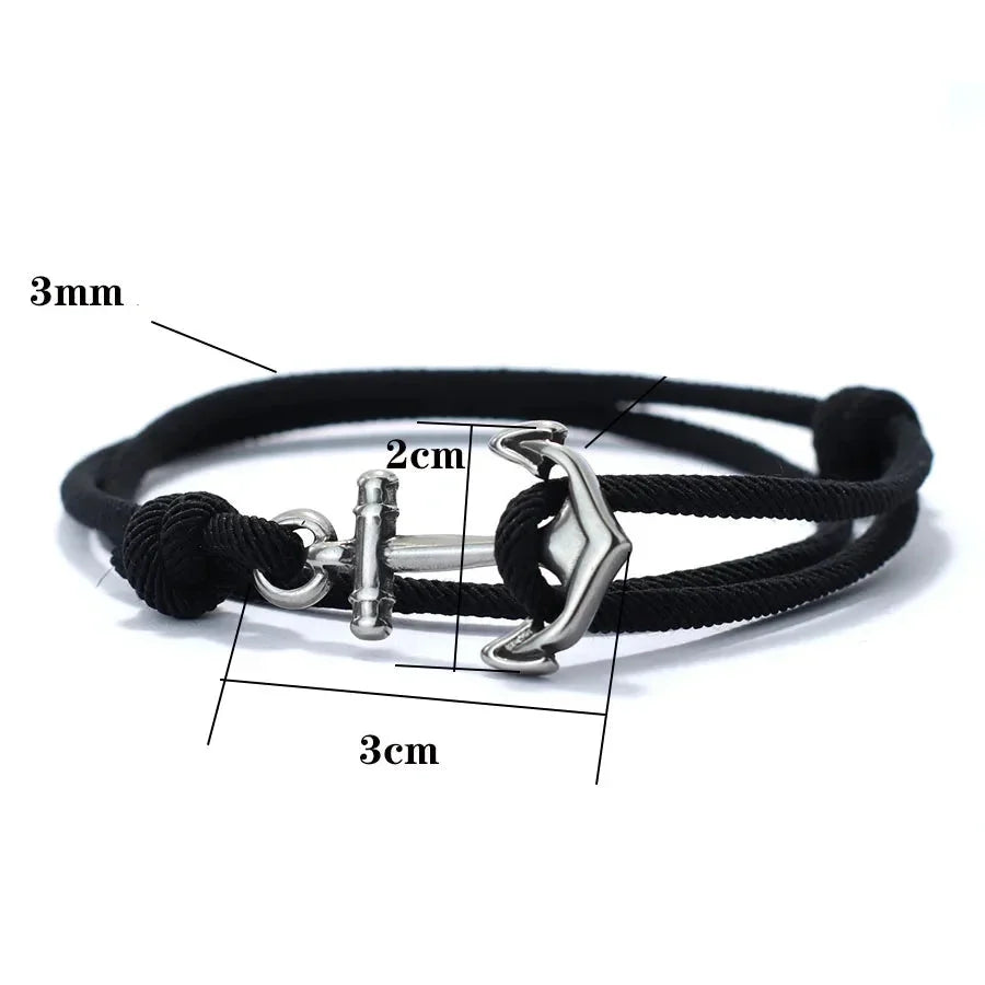 Anchor rope bracelet