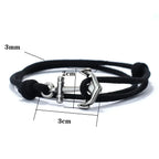 Anchor rope bracelet