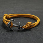 Yellow anchor rope bracelet