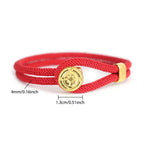Rope Bracelet with Nautical Compass Rose