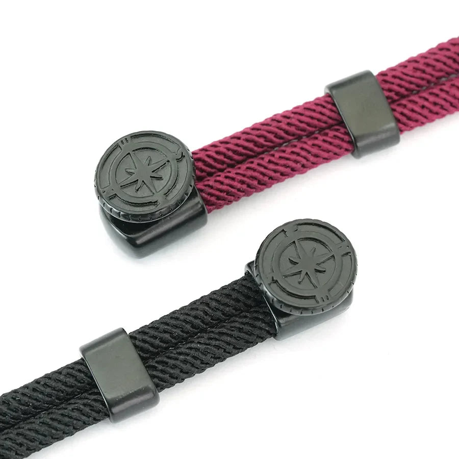 Cord Bracelet with Black Compass Wind Rose