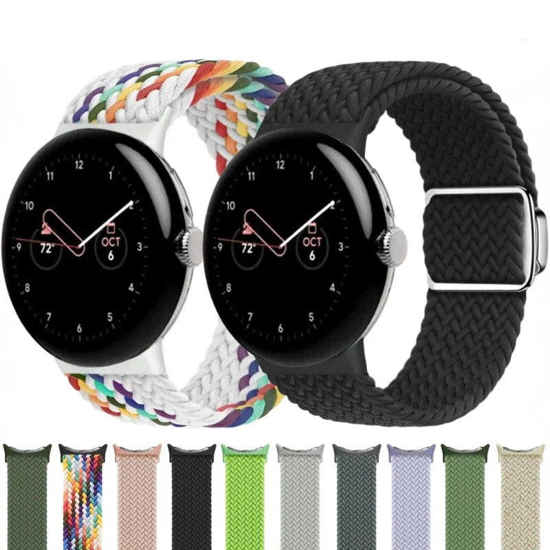 Nylon Cord Band for Smartwatch Google Pixel Watch 41mm 