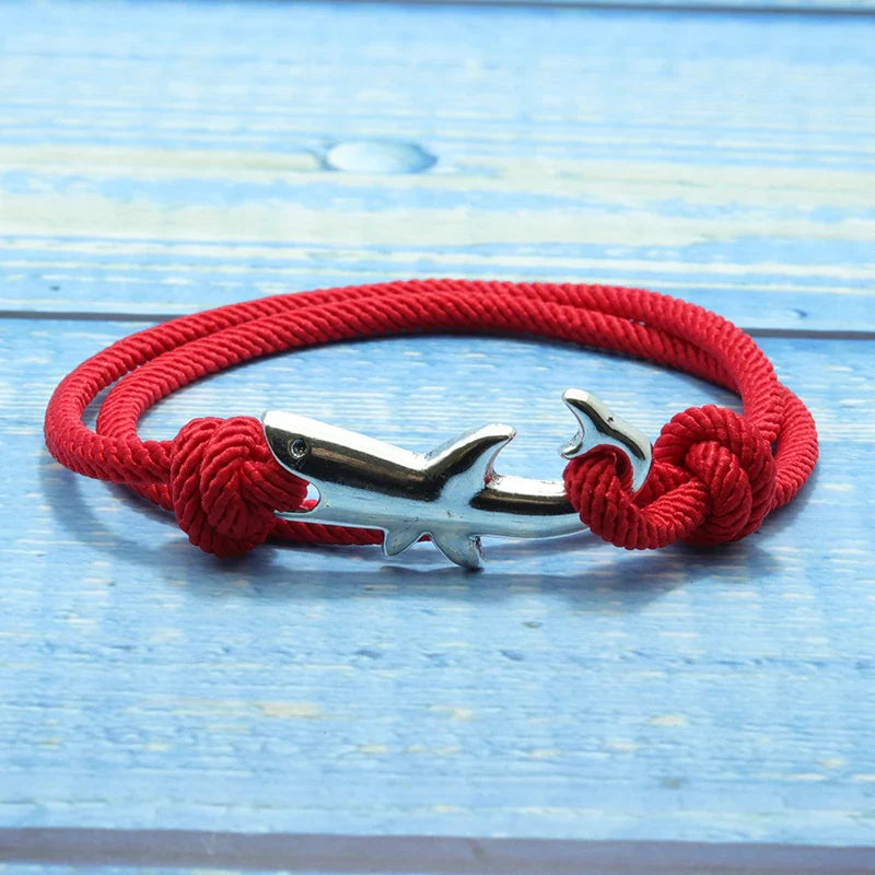 Red Shark Rope Bracelet